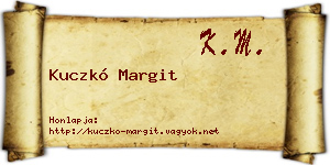 Kuczkó Margit névjegykártya