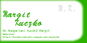 margit kuczko business card