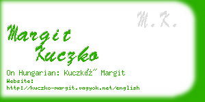 margit kuczko business card